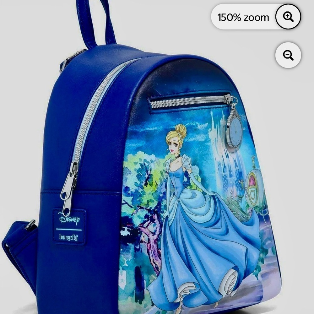 Loungefly Disney Cinderella Illustration Castle Steps Mini Backpack - Picture 2 of 4